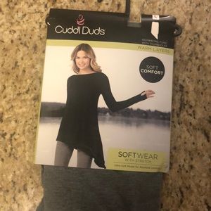 Cuddl Duds Asymmetric Tunic with Thumbholes